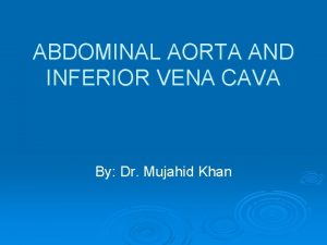 ABDOMINAL AORTA AND INFERIOR VENA CAVA By Dr