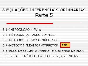 8 EQUAES DIFERENCIAIS ORDINRIAS Parte 5 8 1INTRODUO