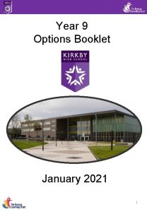 Year 9 Options Booklet January 2021 1 Contents