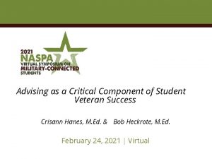 Advising as a Critical Component of Student Veteran