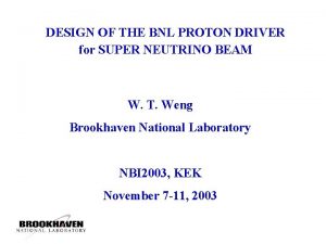 DESIGN OF THE BNL PROTON DRIVER for SUPER