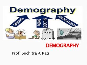 DEMOGRAPHY Prof Suchitra A Rati Introduction Nearly 34