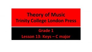 Theory of Music Trinity College London Press Grade