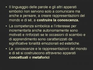 Il linguaggio delle parole e gli altri apparati