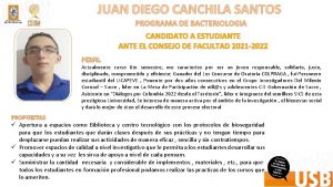 JUAN DIEGO CANCHILA SANTOS PROGRAMA DE BACTERIOLOGIA CANDIDATO