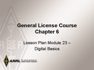 General License Course Chapter 6 Lesson Plan Module