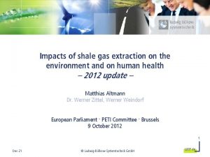 ludwig blkow systemtechnik Impacts of shale gas extraction