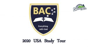 2020 USA Study Tour SHOWTIME TRAVEL 2020 USA