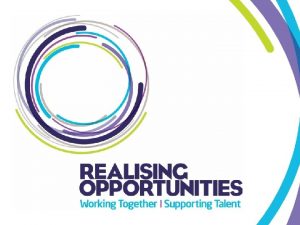 Realising Opportunities Realising Opportunities Overview Research Intensive Universities