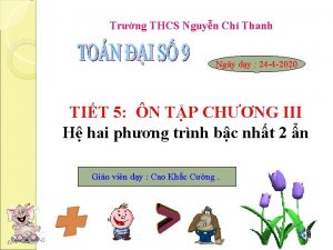 Trng THCS Nguyn Ch Thanh Ngy dy 24