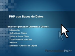 PHP con Bases de Datos Tema 9 Programacin