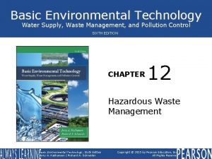 Basic Environmental Technology Water Supply Waste Management and