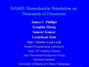 NAMD Biomolecular Simulation on Thousands of Processors James