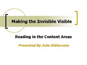 Making the Invisible Visible Reading in the Content