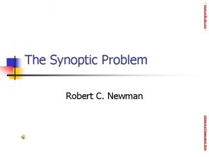newmanlib ibri org The Synoptic Problem Robert C