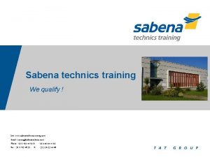 Sabena technics training We qualify Site www sabenatechnicstraining