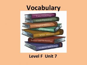 Vocabulary Level F Unit 7 austere adjective severe