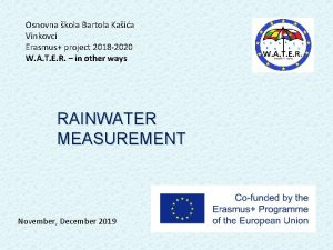 Osnovna kola Bartola Kaia Vinkovci Erasmus project 2018