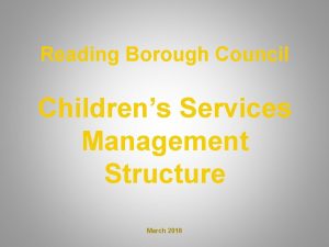 Reading Borough Council Childrens Services Management Structure March