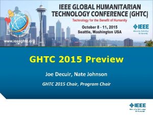 GHTC 2015 Preview Joe Decuir Nate Johnson GHTC