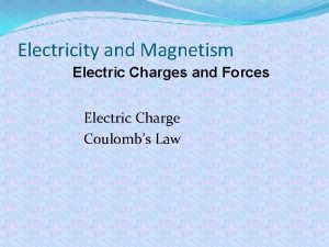 Electricity and Magnetism Electric Charges and Forces Electric