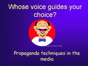 Whose voice guides your choice ClipartMicrosoft Office XP