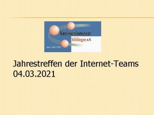 Jahrestreffen der InternetTeams 04 03 2021 My FritzApp