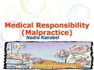 Medical Responsibility Malpractice Nadra Kandeel Learning Objectives Define
