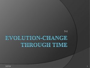 5 1 EVOLUTIONCHANGE THROUGH TIME 32714 1 Abiogenesis