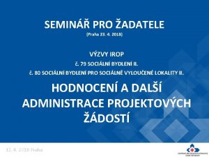 SEMIN PRO ADATELE Praha 23 4 2018 VZVY