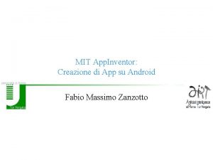 MIT App Inventor Creazione di App su Android