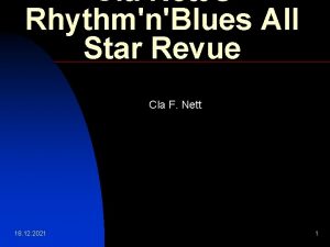 Cla Netts RhythmnBlues All Star Revue Cla F