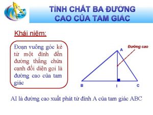 TNH CHT BA NG CAO CA TAM GIC