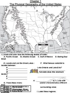 Chapter 1 The Physical Geography of the United