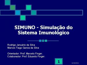 SIMUNO Simulao do Sistema Imunolgico Rodrigo Janurio da
