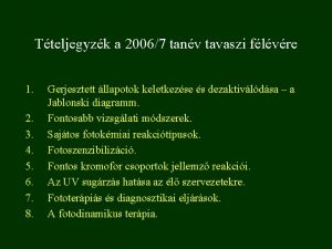 Tteljegyzk a 20067 tanv tavaszi flvre 1 2