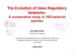 The Evolution of Gene Regulatory Networks A comparative