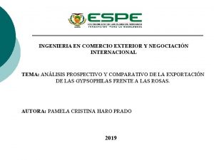 INGENIERIA EN COMERCIO EXTERIOR Y NEGOCIACIN INTERNACIONAL TEMA