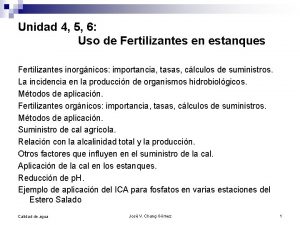 Unidad 4 5 6 Uso de Fertilizantes en