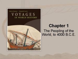 Chapter 1 The Peopling of the World to