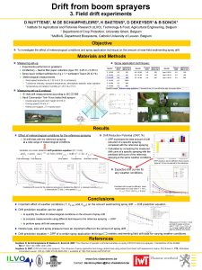 Drift from boom sprayers 3 Field drift experiments