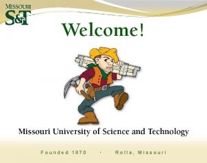 Founded 1870 Rolla Missouri Transfer Student Success Dr