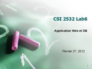 CSI 2532 Lab 6 Application Web et DB