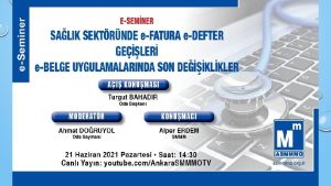 GNDEM Salk Hizmet sunucularnda Elektronik Fatura Uygulamas Salk