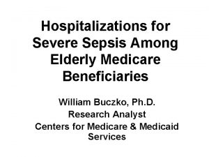 Hospitalizations for Severe Sepsis Among Elderly Medicare Beneficiaries