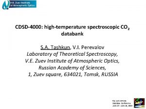 CDSD4000 hightemperature spectroscopic CO 2 databank S A