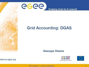 Enabling Grids for Escienc E Grid Accounting DGAS