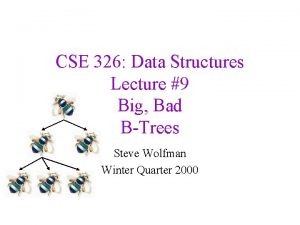 CSE 326 Data Structures Lecture 9 Big Bad