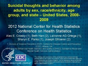 Suicidal thoughts and behavior among adults by sex