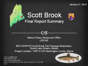 January 27 2014 Scott Brook Final Report Summary